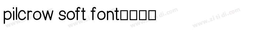 pilcrow soft font字体转换